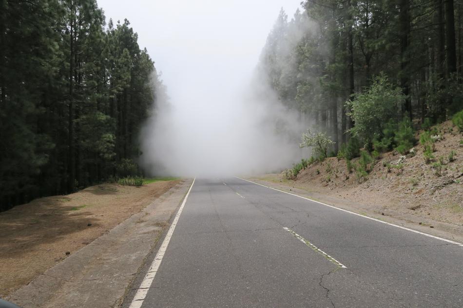 Clouds Smoke at Road