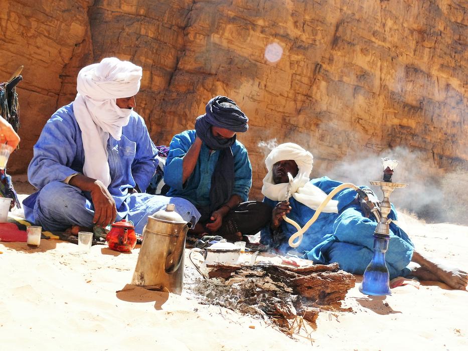 men in the desert
