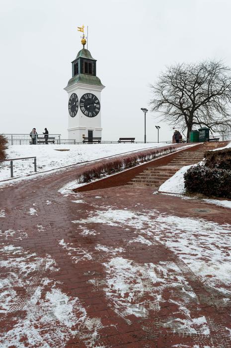 the square with snow
