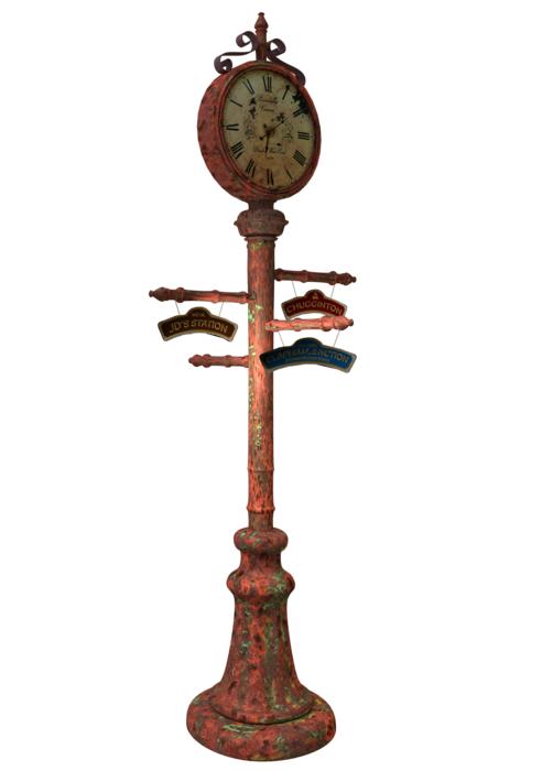 clock strassenuhr timepiece old