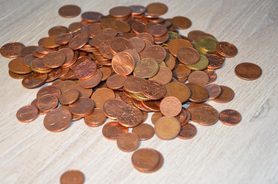 Loose Change Coins Brown