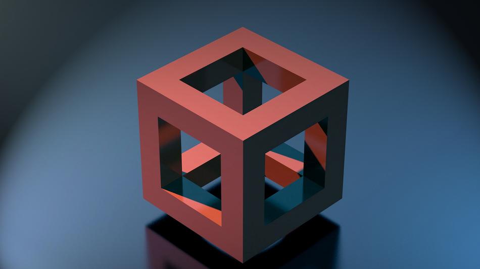 cube block open geometry