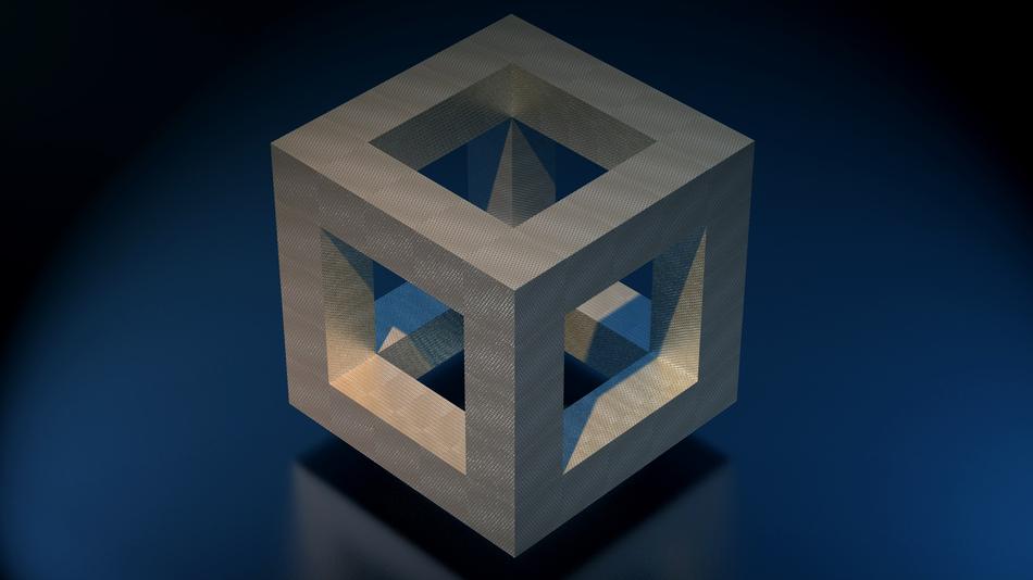 cube block open geometry