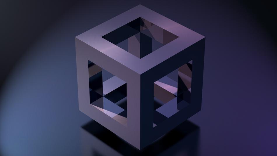 cube block open geometry