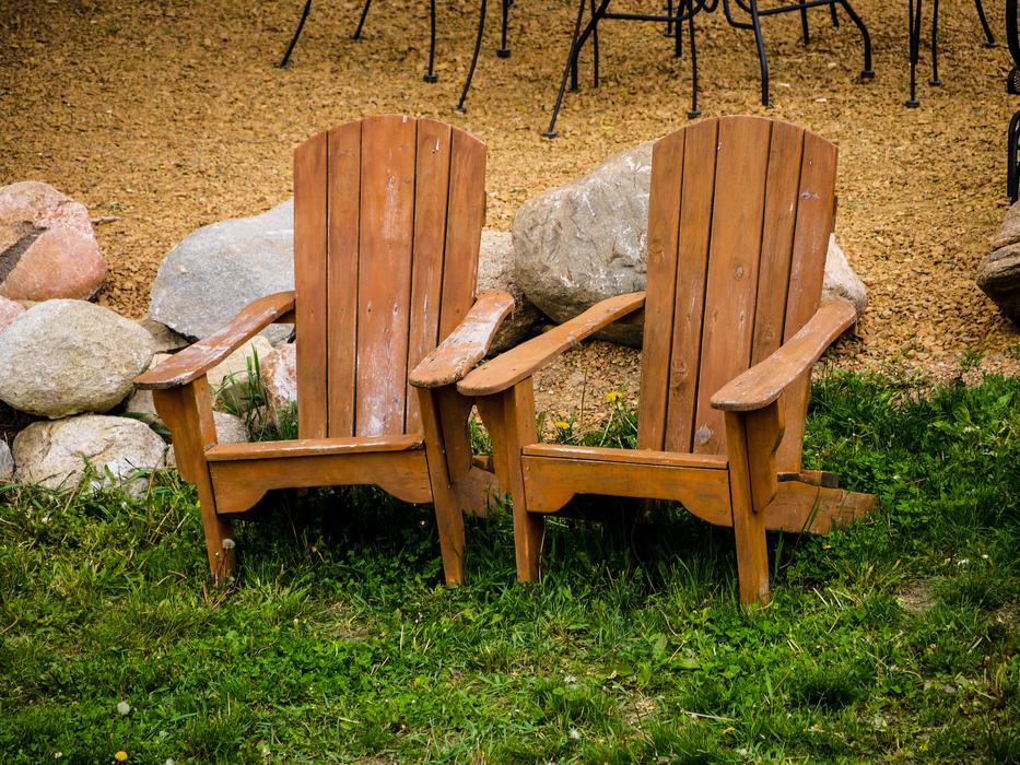 Adirondack Chairs Lawn Rocks