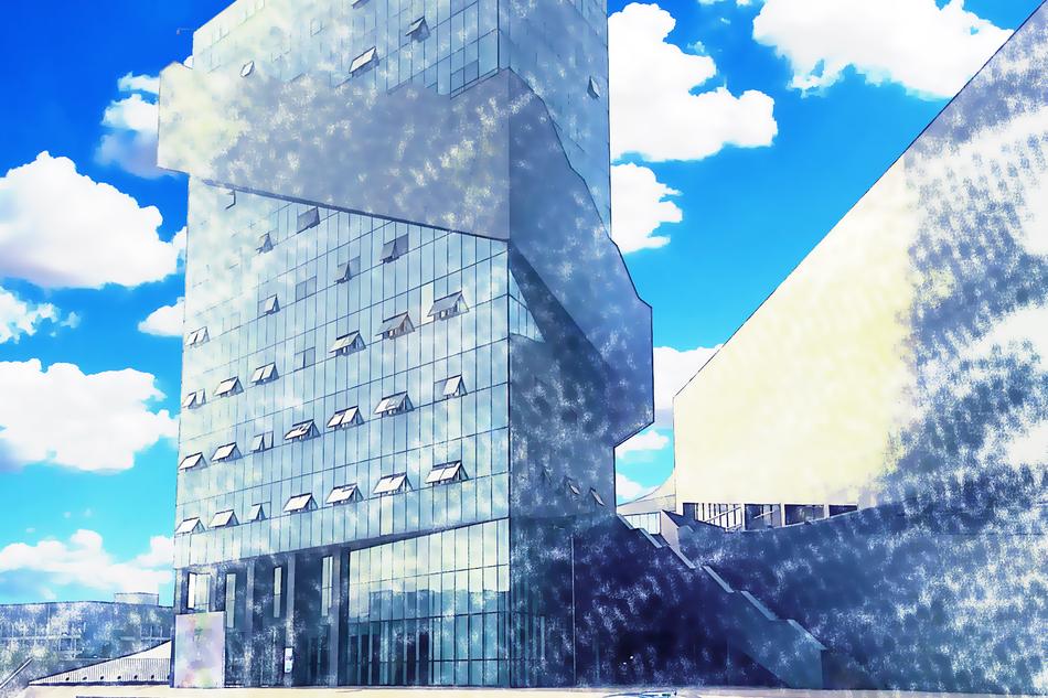 glass building background