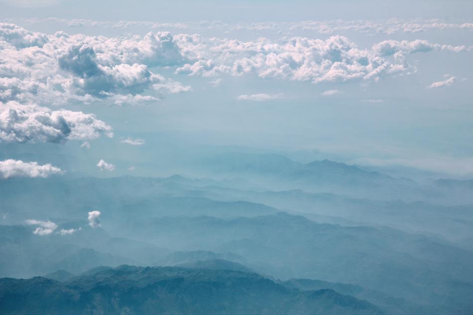 white fluffy clouds in the sky