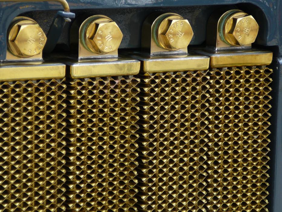 brass mesh on the car
