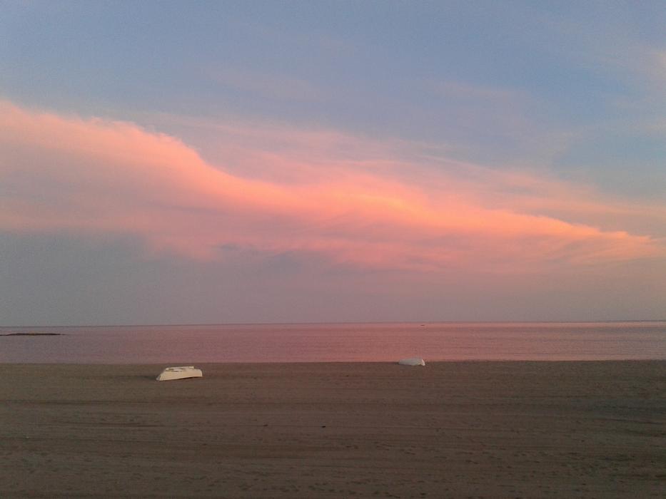 Background Sunset over Beach