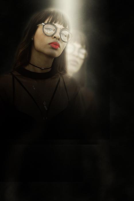 nerd Woman Face Portrait