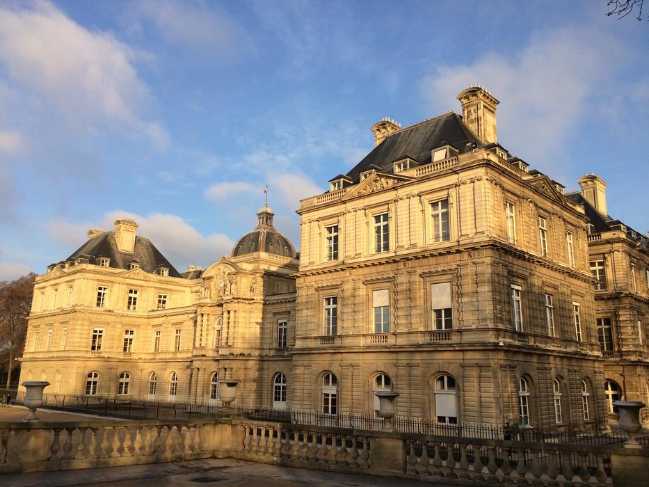 Luxembourg palace with white bricks