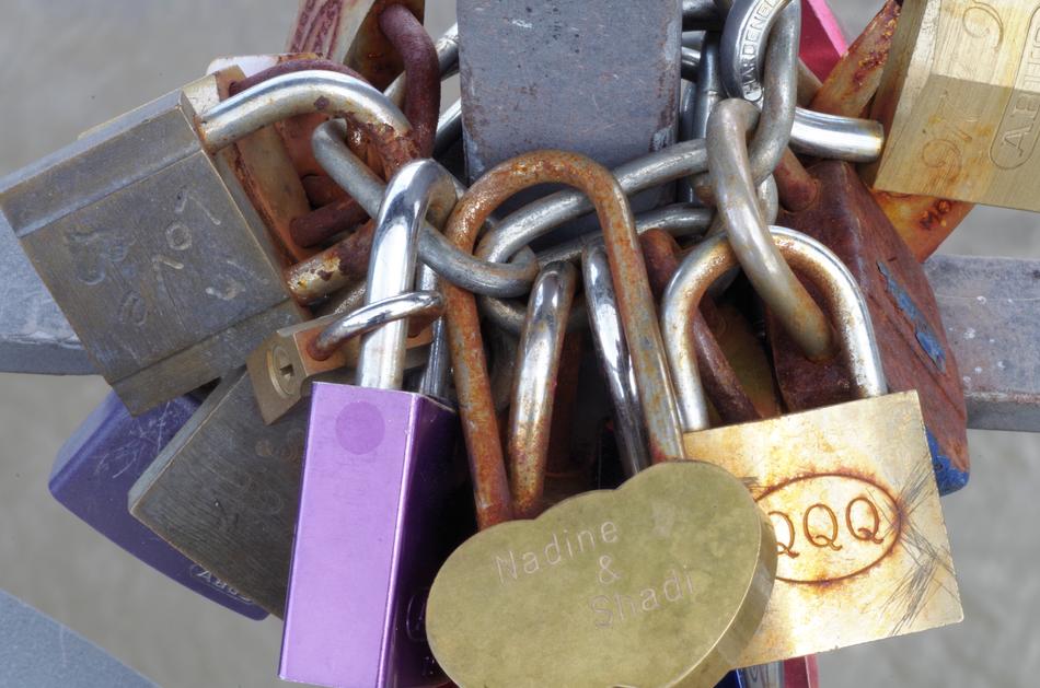 a bunch of iron locks