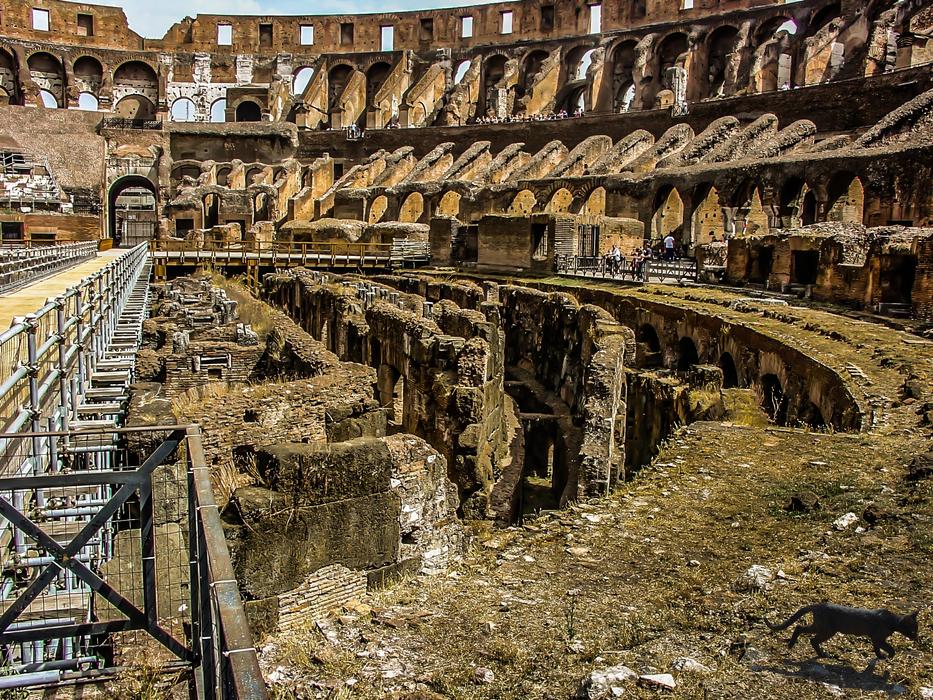 Rome Colosseum Italy roof