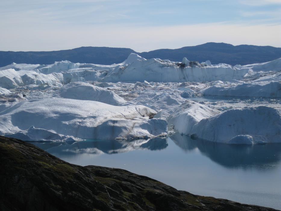 Icebergs Jakobshavn Greenland The