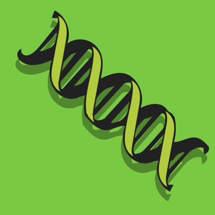 dna icon on a green background