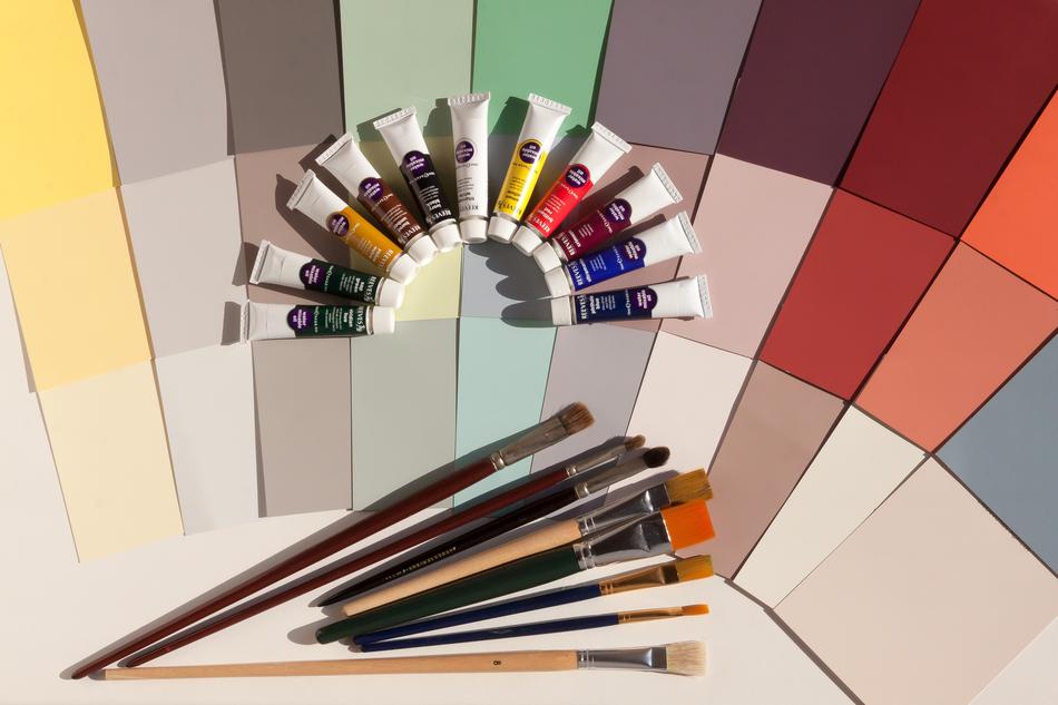 Color Patterns Brush Design Wall