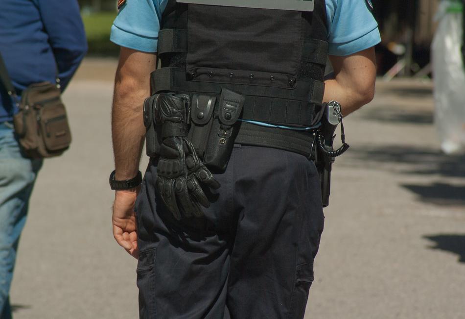 gloves on a man's pants
