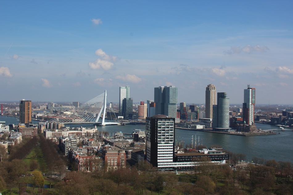 Rotterdam Euromast Erasmus Bridge