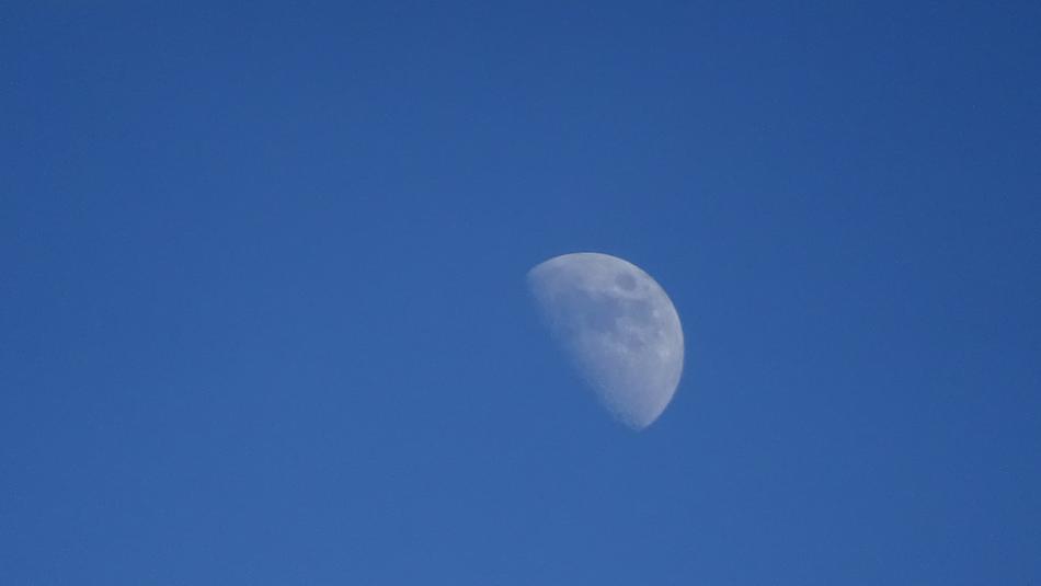 Moon Half Blue