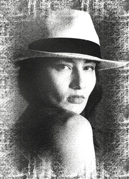 Woman Drawing Black And White