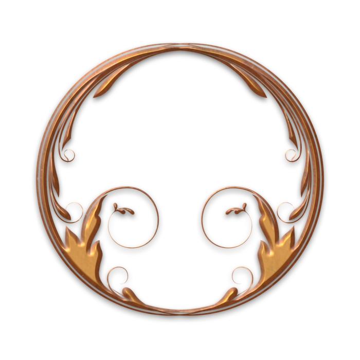 circles gold art deco style frame