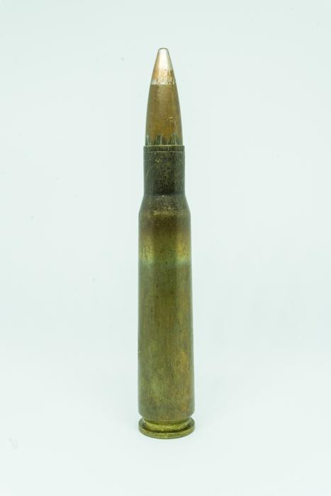 long green bullet of the gun