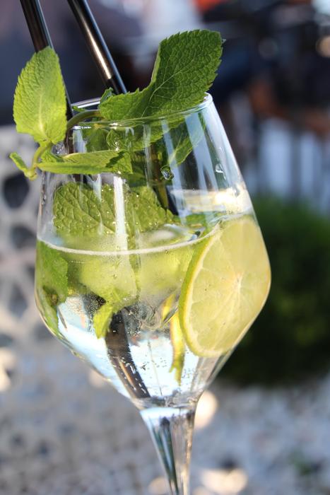delicious cocktail with lime