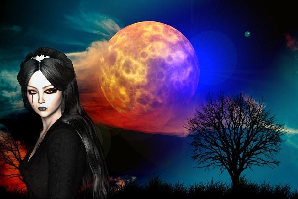 dark gothic sky night