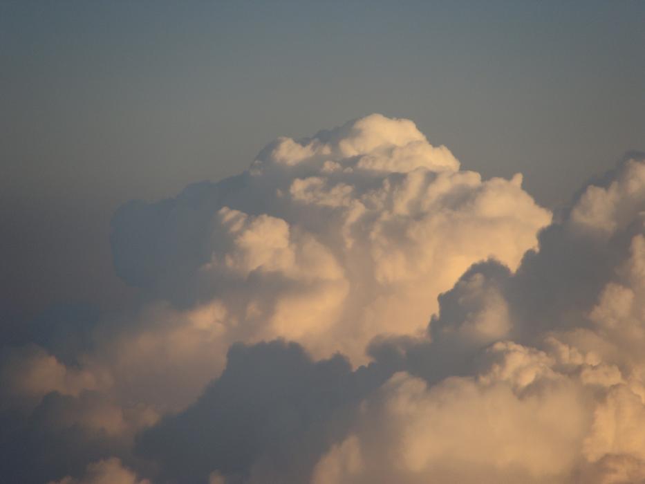 the orange clouds are beautiful
