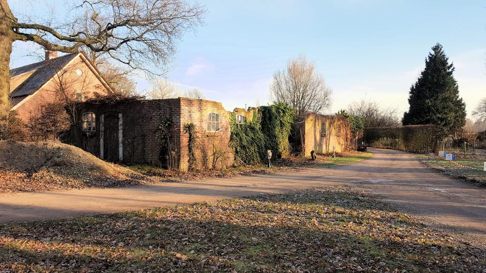 old ruined houses on the street