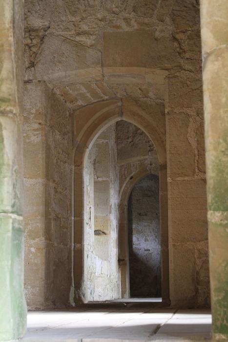 passageway with the arch in the castle
