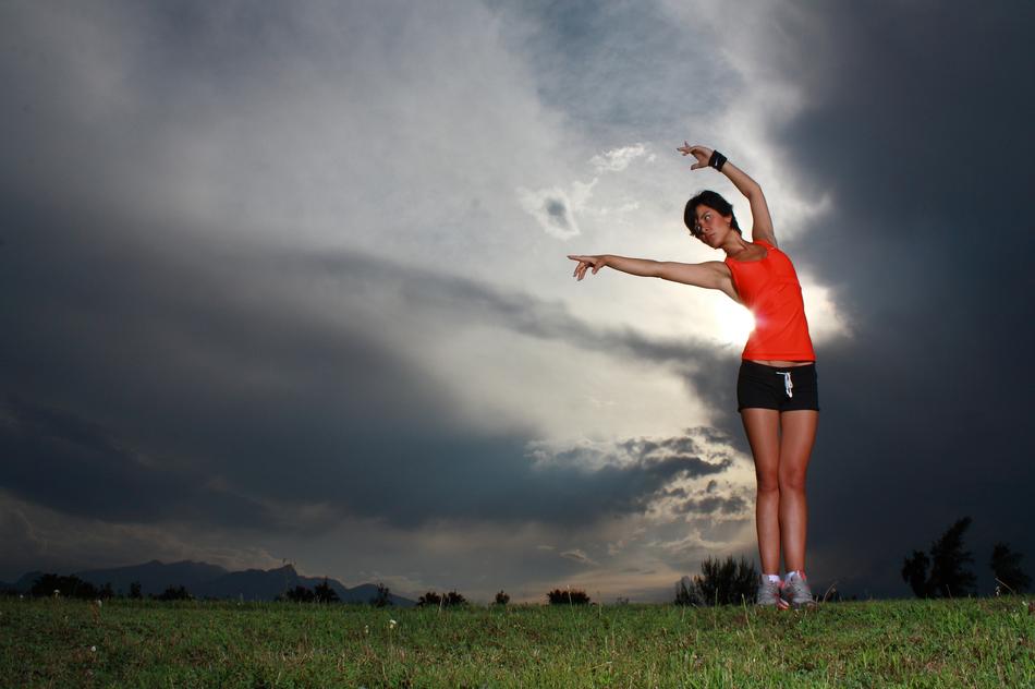Orange Woman Sports