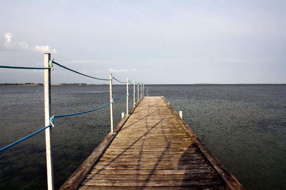 old bridge by the sea