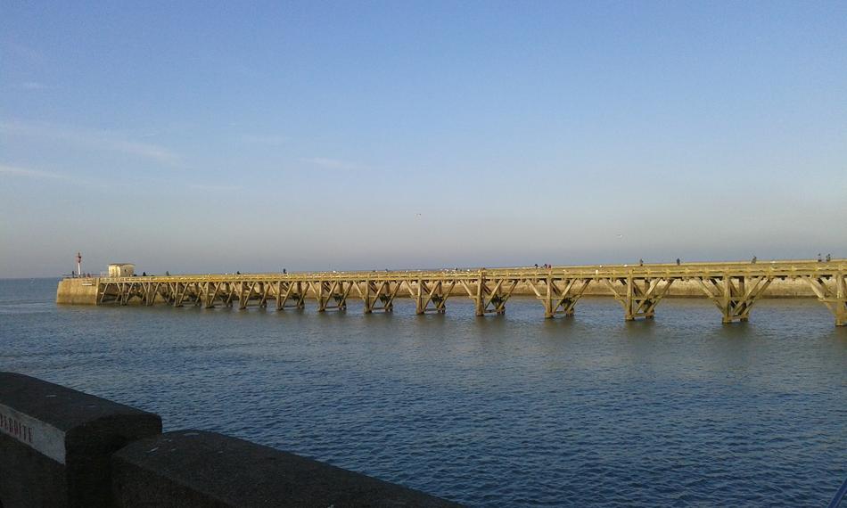 long bridge to the sea view