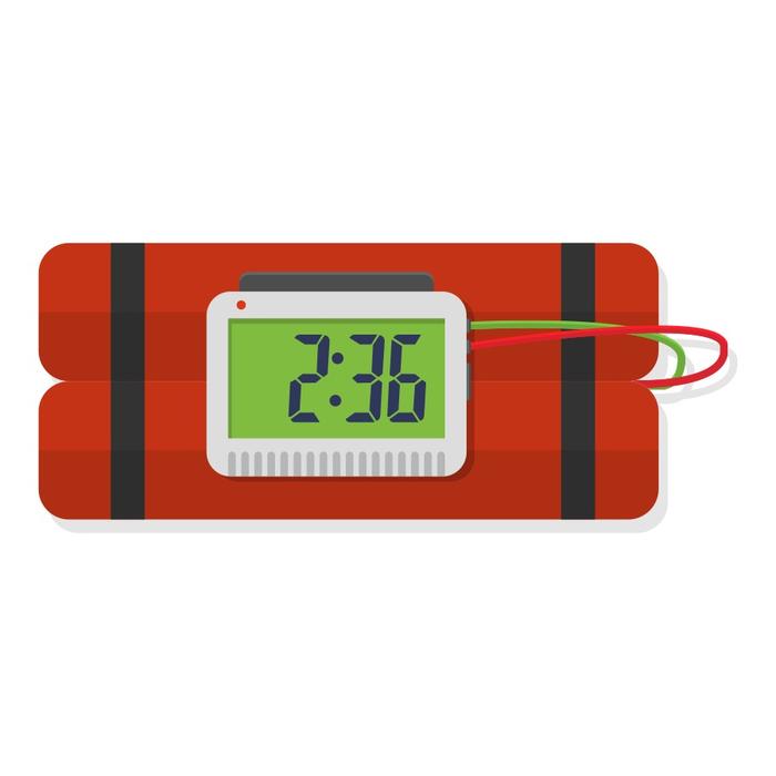 bomb dynamite clock countdown