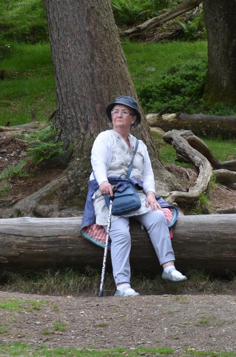Woman Hike Rest