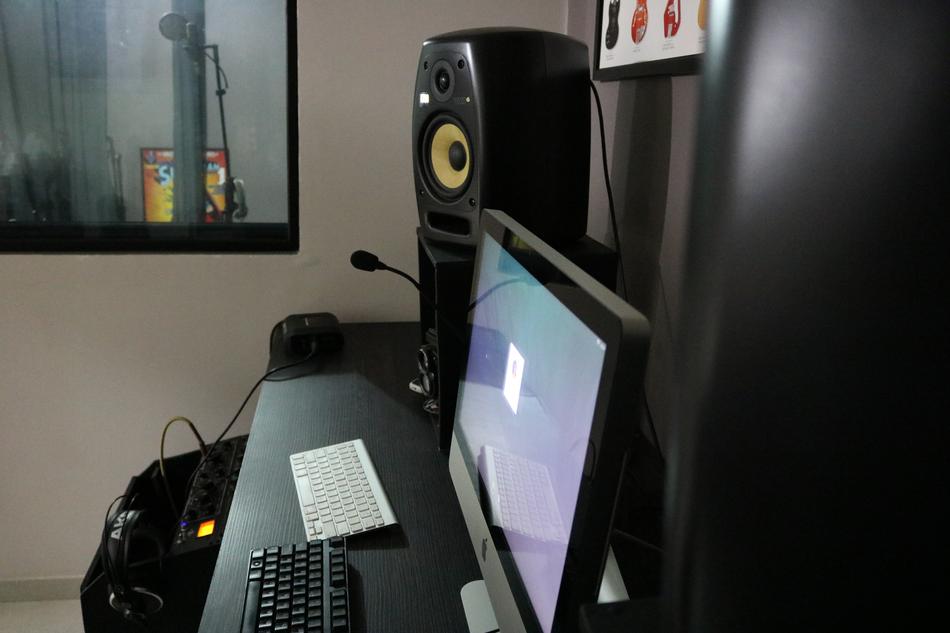 computer in Recording Studio