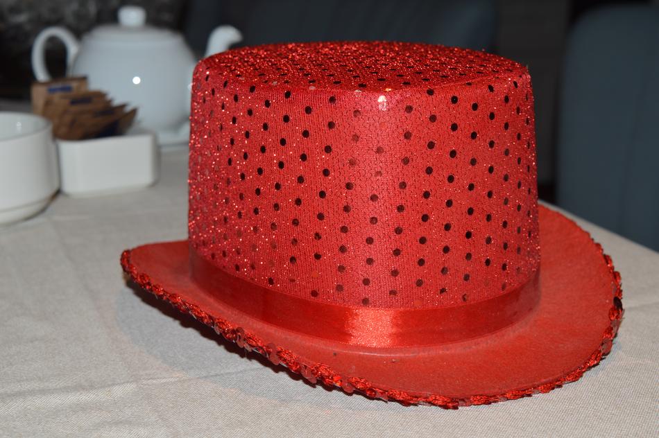 red hat with holes