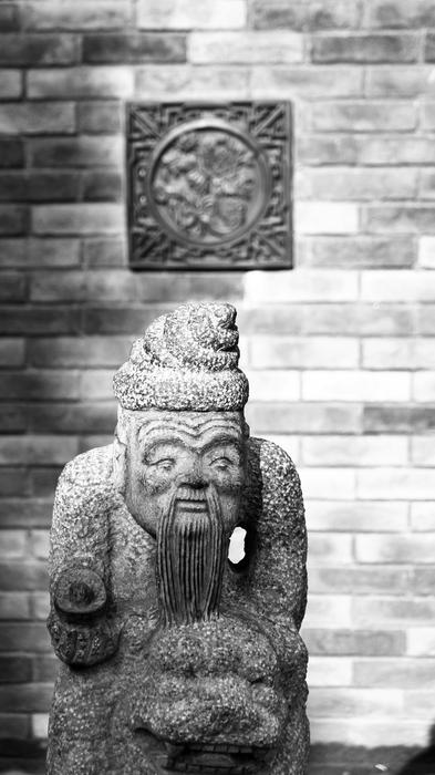 Stone Statue Black And