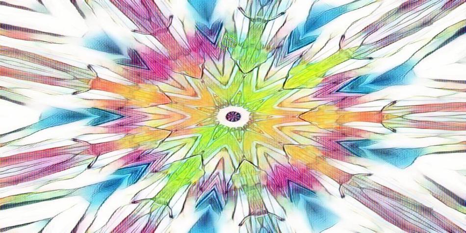 rainbow star pattern