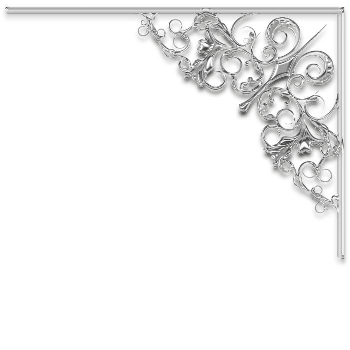 corner frame divider silver