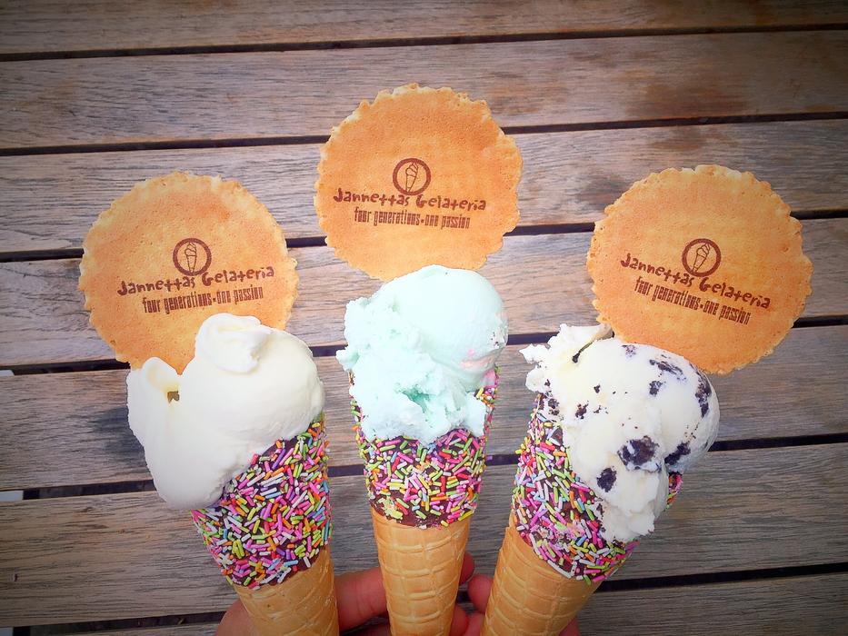 delicious ice cream in a cone