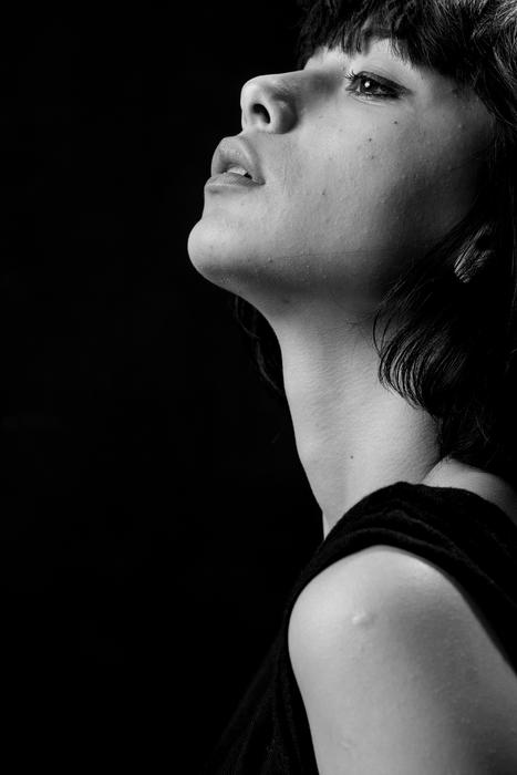 Model Woman Black And White Young