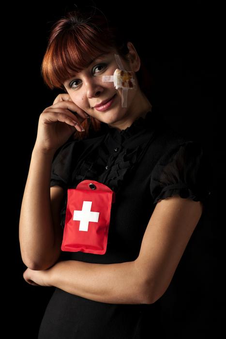 Red First Aid Injured