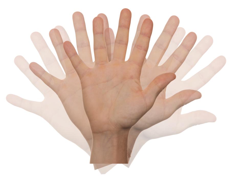 hand wave motion movement fingers