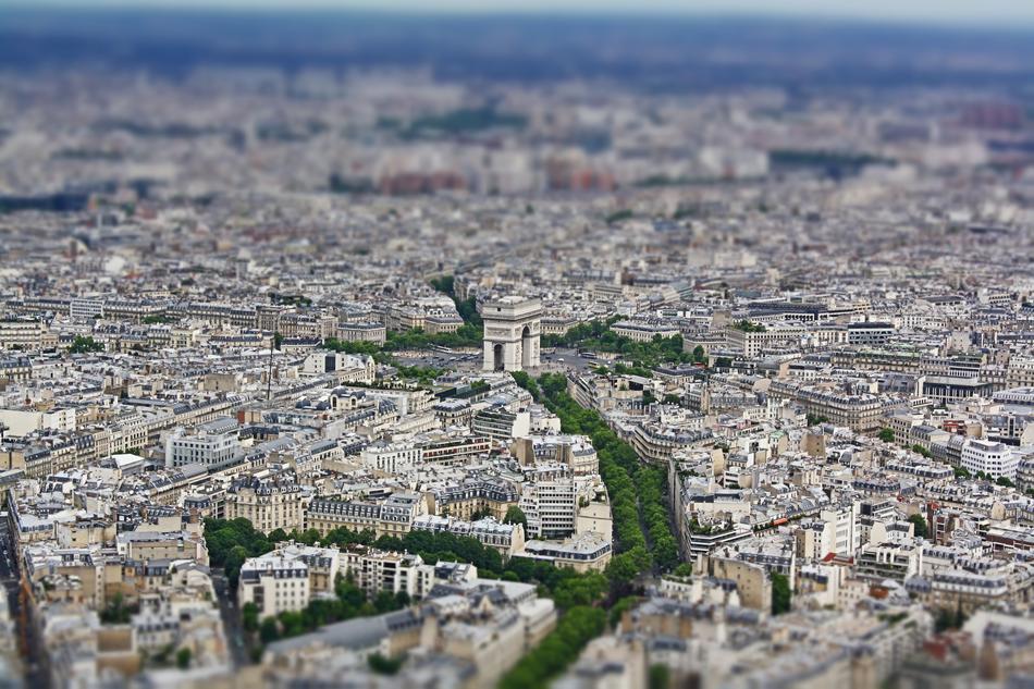 Paris France Eiffel Tower Arch De triomphe
