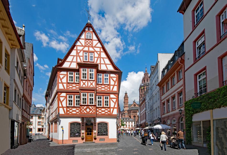 European house on the square