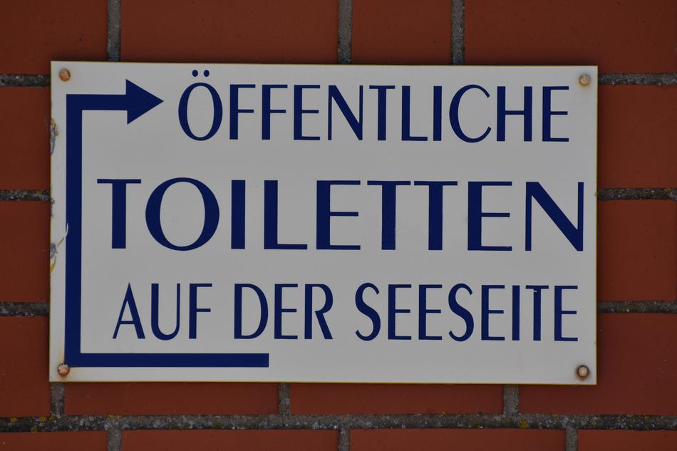 Toilet Public Blue White