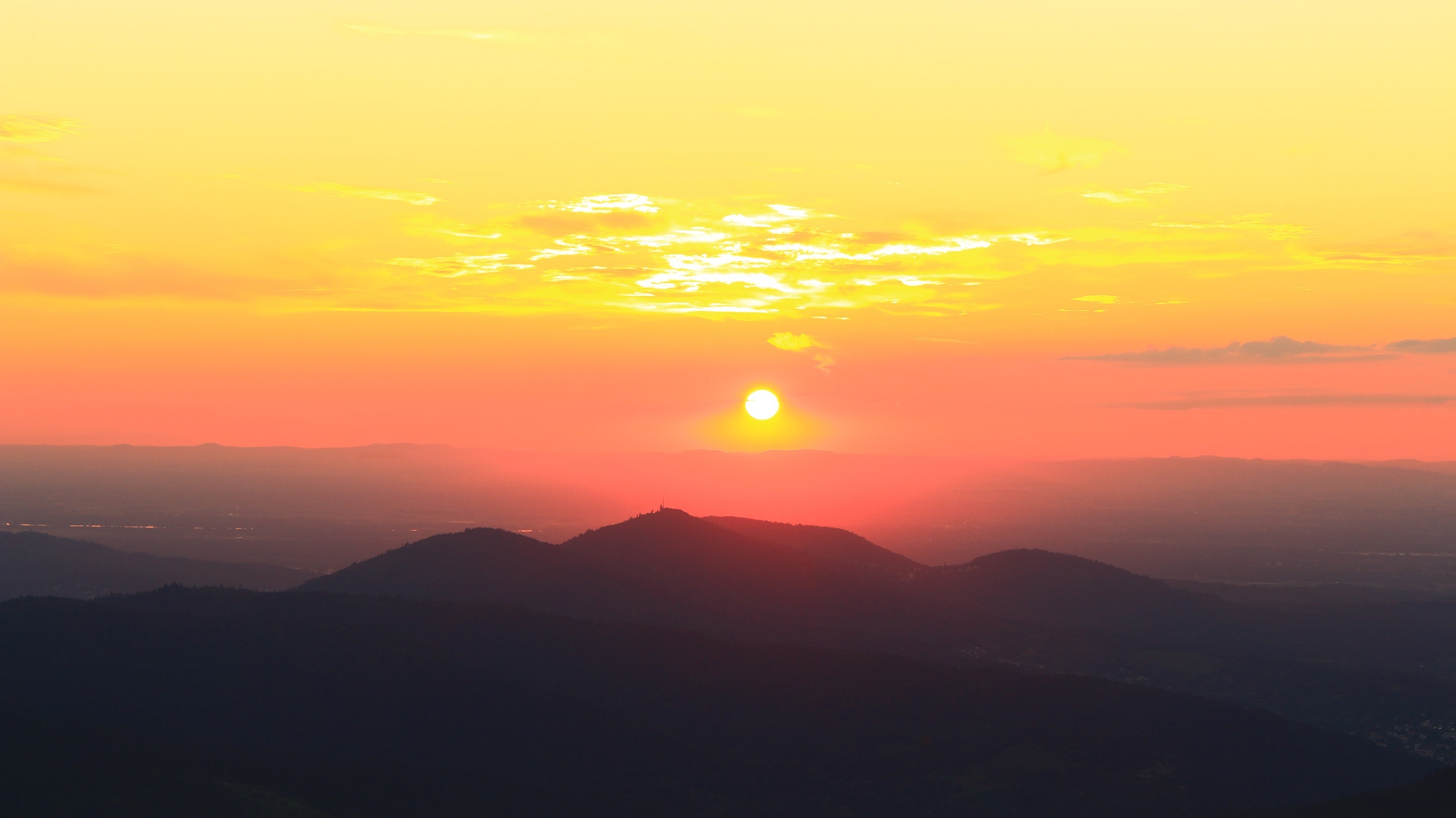 Sunset Black Forest Landscape free image download