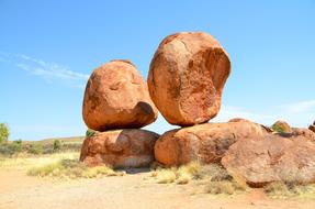 orange stones on the rocks